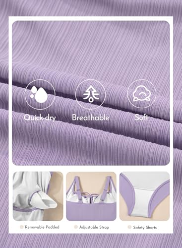 Image of Aleumdr Womens Textured One Piece Swimsuit Tummy Control Bathing Suit Tie Knot Cutout Swimwear