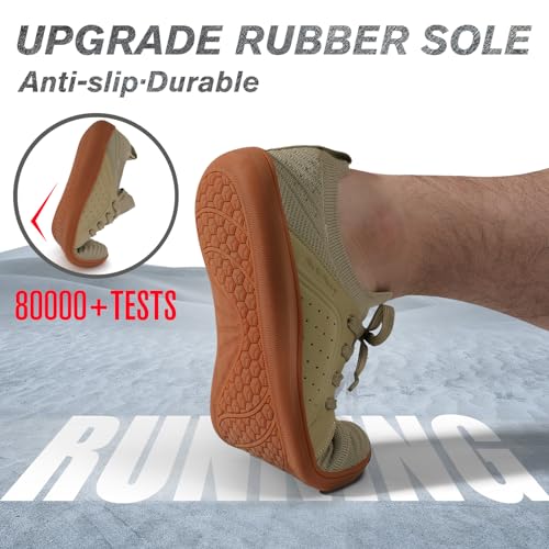 Image of relxfeet Men's Barefoot Shoes Minimalist Cross-Trainer Shoes Wide Toe Walking Shoes Zero Drop Sole Trail Running Sneakers