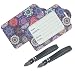 Lizimandu PU Leather Luggage Tags Suitcase Labels Bag Travel Accessories - Set of 2(Hexagon_Bohemia)