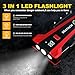 Scatach 011 3000A Car Battery Jump Starter,12V Jump Starter Battery Pack (up to 9.0L Gasoline and 7.0L Diesel Engine), Portable Jump Box with 3 Modes Flashlight and Jumper Cable