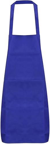 Plain Bib Aprons Washable Aprons Kitchen Cooking Aprons Polyester Art Aprons with 2 Pockets for Kitchen Women Me