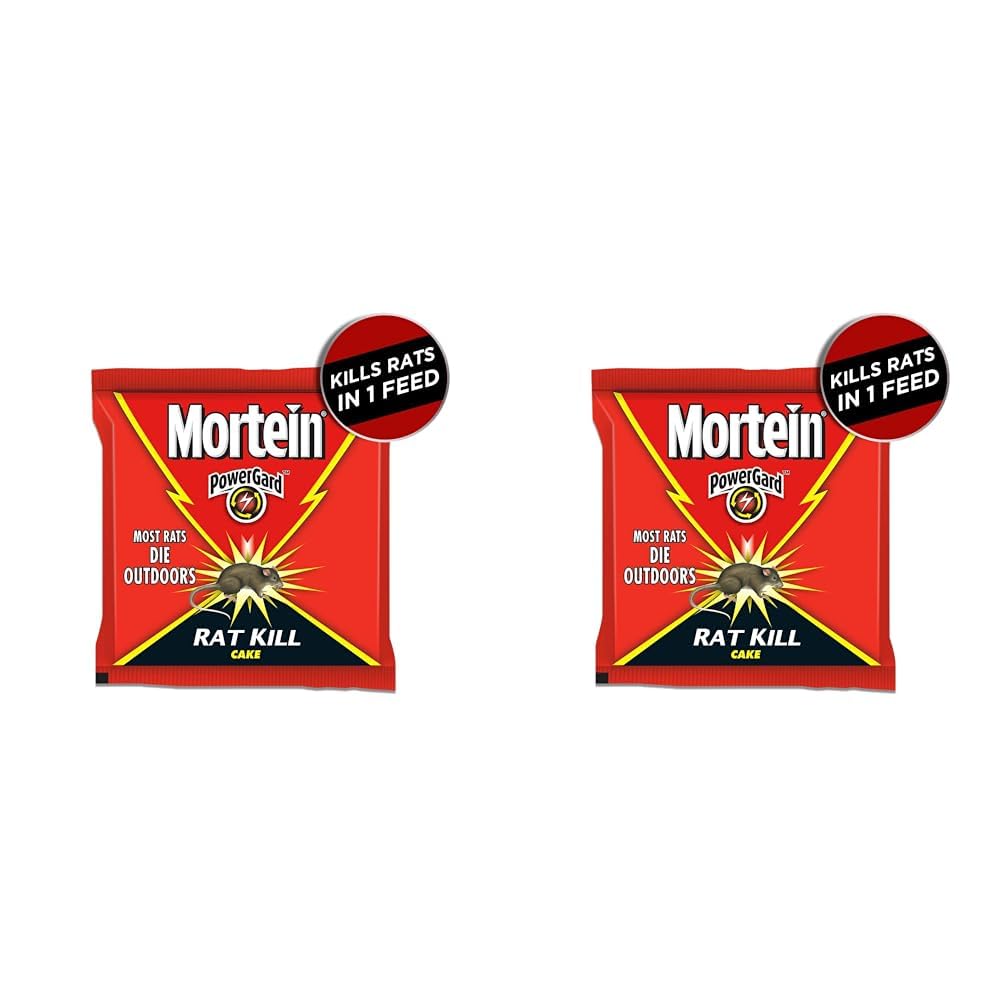 Mortein PowerGard Rat Kill Cake 100g Kills Rats Outdoors in One Feed Effective Against All