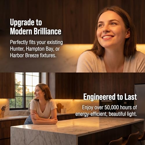 Image of 4-Inch LED Ceiling Fan Light Kit Replacement, LED Light Engine Retrofit Panel, 6000K Daylight, Dimmable Circular LED Module for Flush Mount Ceiling Light, Magnetic Fast Installation, CRI 90+