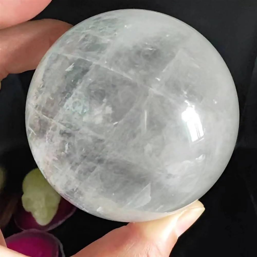 CYVXCPPGI Stone White Calcite Quartz Sphere Crystal Ball (1100-1200g)