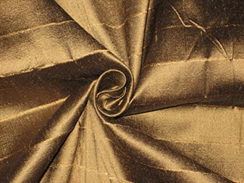 Tissu pure soie dupioni marron doré rigide pour structurer une robe