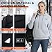 Vokora Heated Hoodie for Women and Men with 12000 mAh 7.4V Rechargeable Battery, Men's Heated Sweatshirt Unisex Pullover 6 Heating Zones 3 Heating Levels Gray