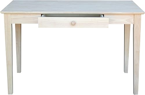 Miniatura 21 de IC International Concepts, Escritorio con cajón, madera maciza, parawood real, 48 pulgadas de ancho x 26 pulgadas de profundidad x 30 pulgadas de