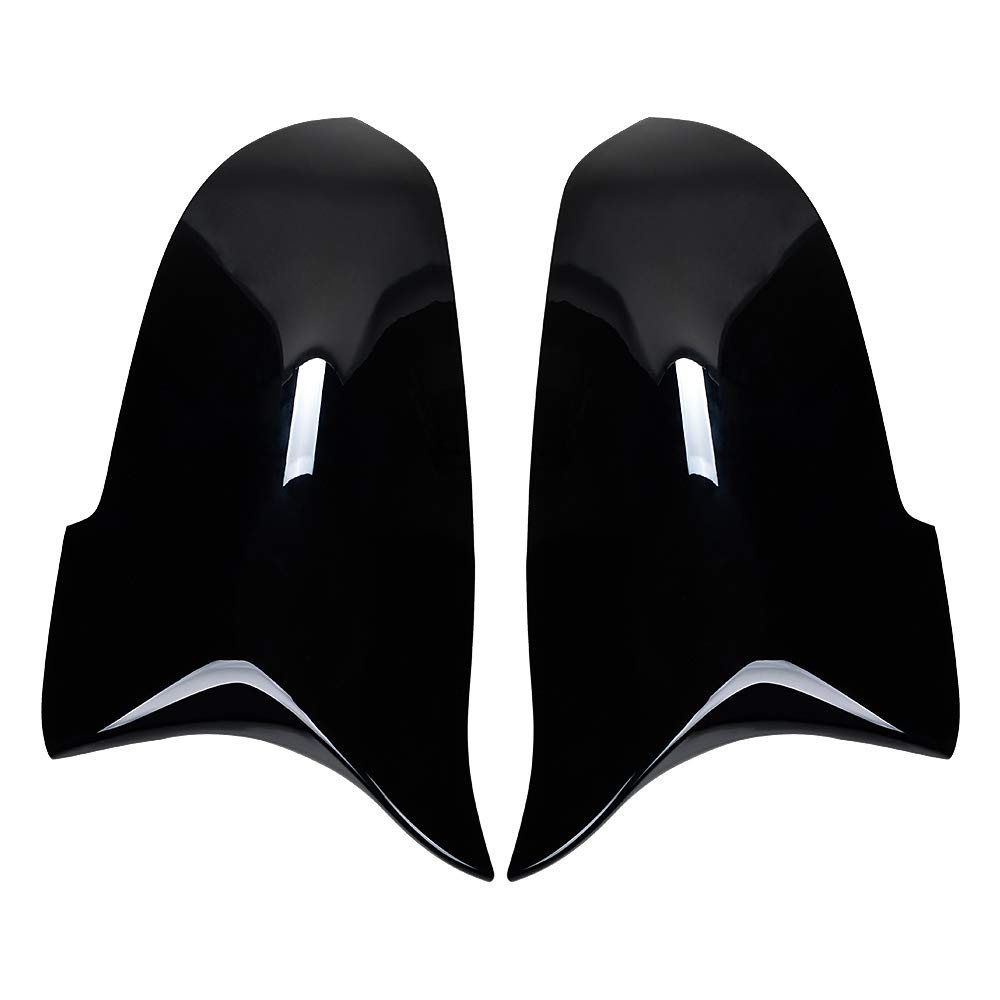 Astra Depot Pair Door Wing Side Rear View Mirror Cover Cap Glossy Black Compatible with BMW 2014-2018 7-Series F01 F02 730 740 750 760 4-Door