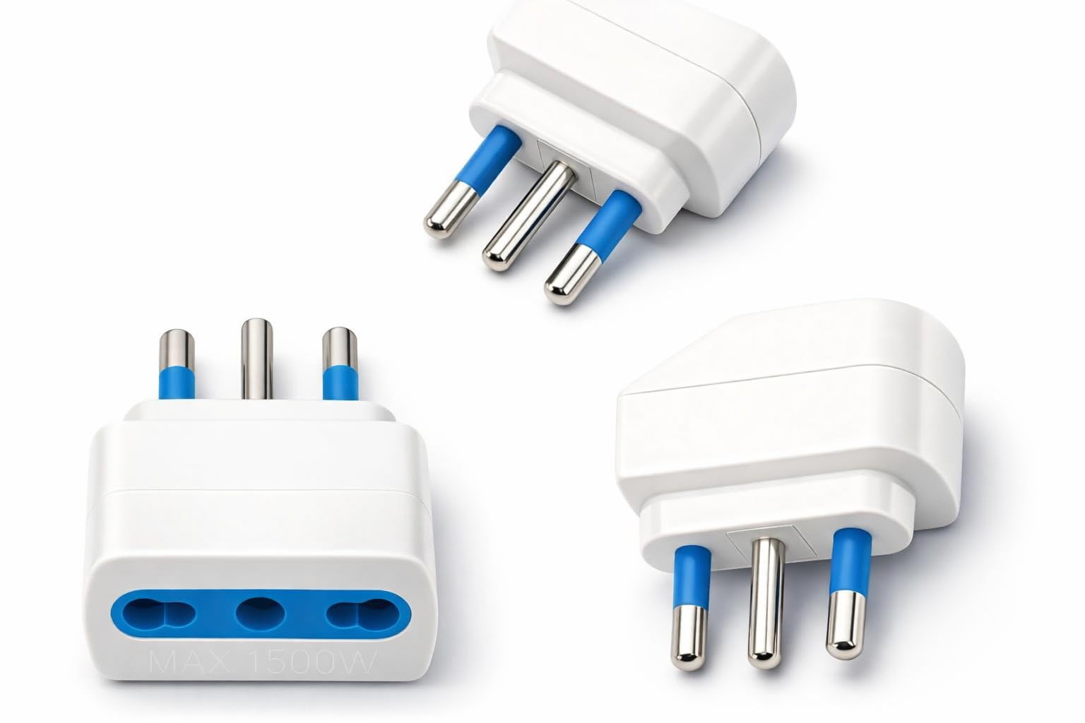 Adattatore Presa 10A 16A Set 3 Pezzi, Riduttore Spina Grande a Piccola, Presa Bivalente Italiana 10/16A, Compatto e Sicuro, 1500W, Ideale per Casa Ufficio e Uso Multiplo - Prometeo Electronics
