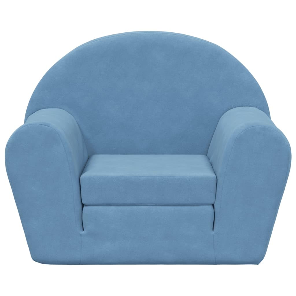 Sofa dziecięca, 2 w 1, rozkładana kanapa dziecięca, niebieska
