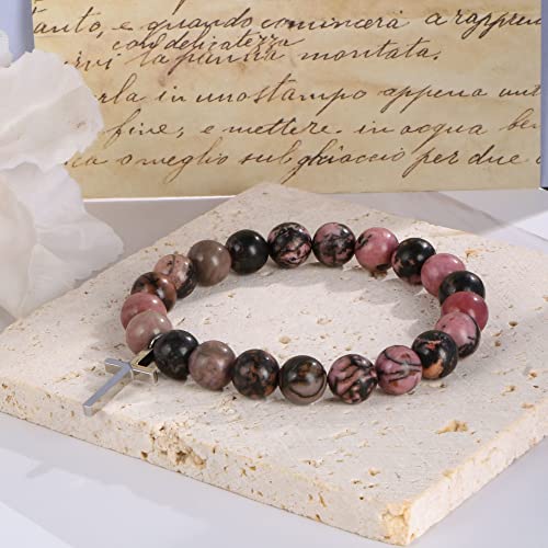 Joycuff Easter Gifts For Girlfriend Healing Bracelets For Women Religious Christian Jewelry For Her Crystal Beaded Bracelet For Women Healing Stone Wife Gift From Husband Anniversary #TOP3