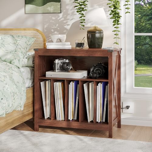 Mueble para discos de vinilo grande que evita cables sueltos en casa 4