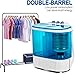 KUPPET Clothes Washing Machine, 10lbs Spin Dryer-Compact Twin Tub Durable Design Mini Washer to Wash All your Laundry for Apartments, Dorms, RV Camping Swim Suit Spinner Dryer, Blue