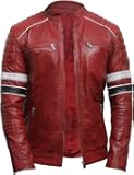 Mens Vintage Cafe Racer Distressed Biker Leather Jacket | Motorcycle Leather Jacket for Men