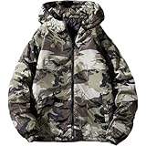 [アスペルシオ] 迷彩柄 ジップアップパーカー 長袖 フード付き ミリタリー 秋冬 暖かい アウター メンズ ストリート系 オシャレ あったか フード付きアウター アメカジ フーディー ジャンパー アウトドア ミリタリージャケット フルジップ マウンテンパーカー ナイロンジャケット アウターウェア アウターコート ブルゾン パーカー ウインドブレーカー ジャンバーメンズ (2XL) ライトグリーン