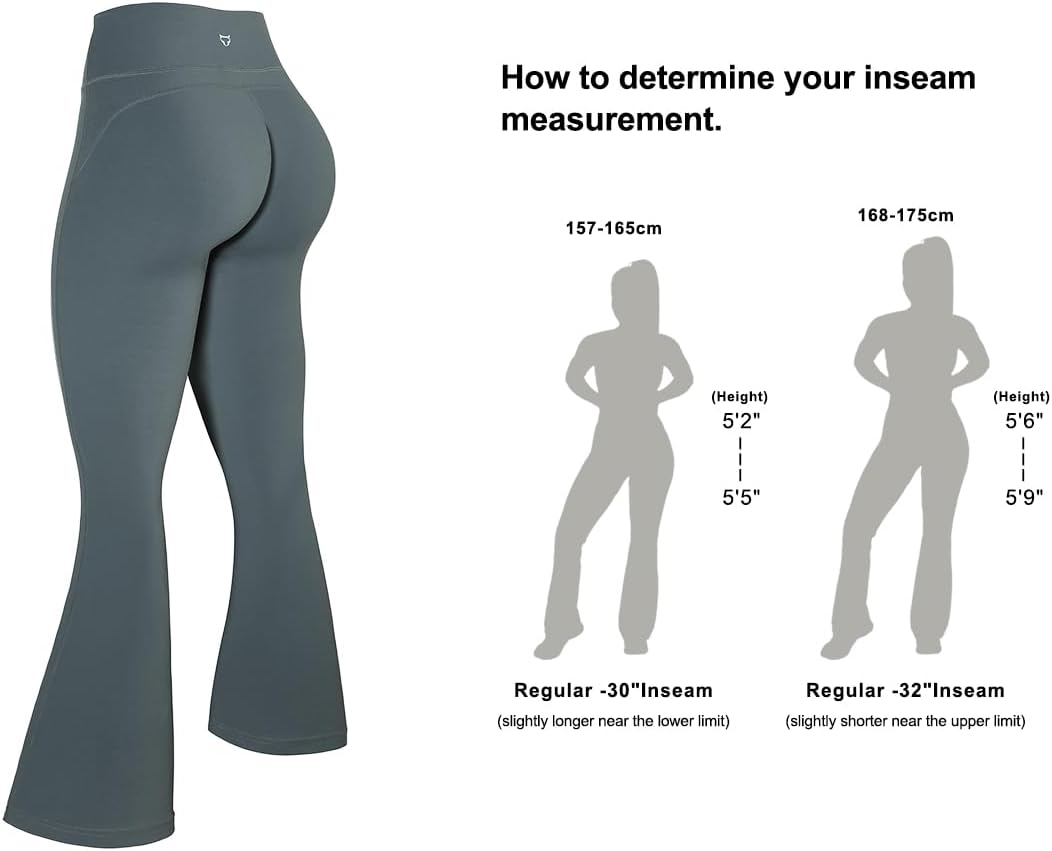 TomTiger Flare Leggings for Women Bootcut Yoga Pants with Tummy Control High-Waisted and Wide Leg - Image 3