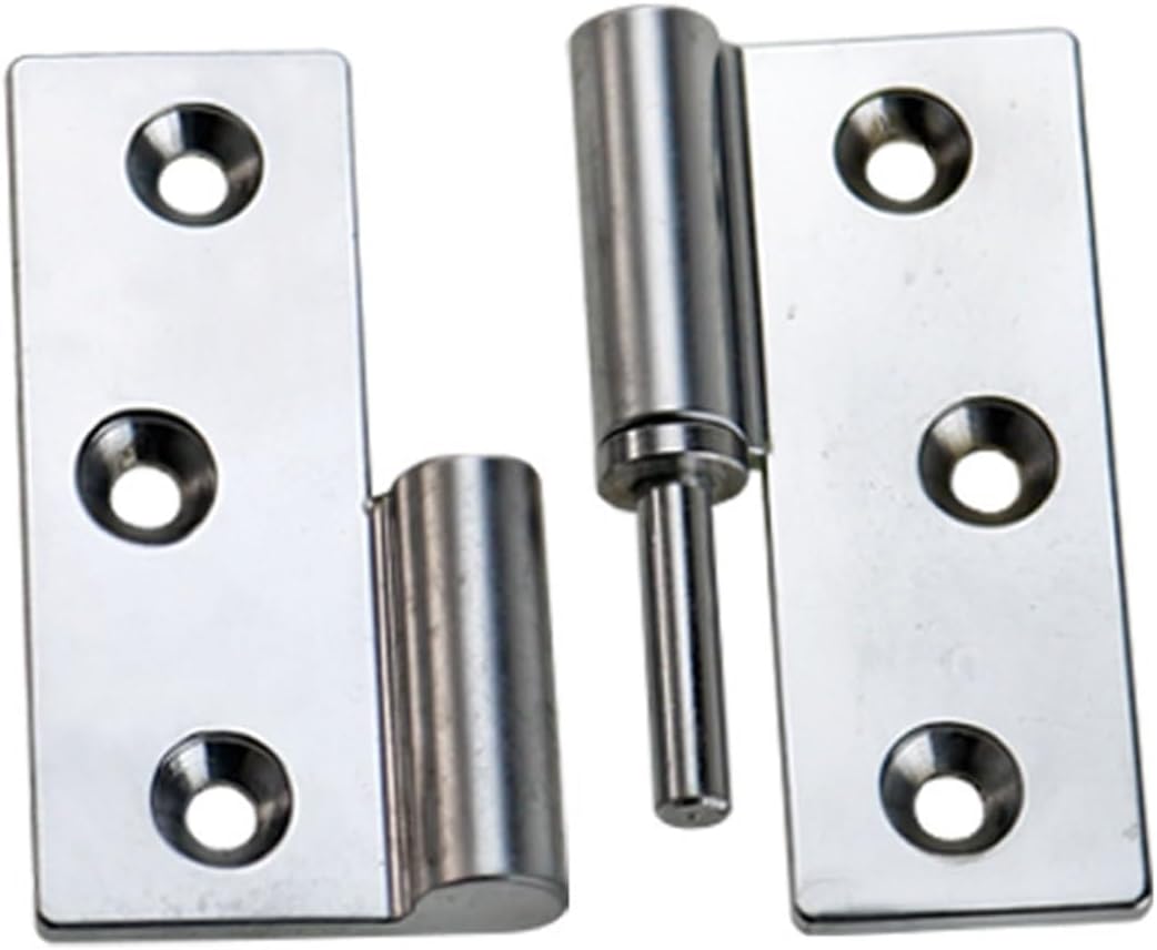 Zinc Alloy Detachable Plug-in 3-inch Industrial Hinge 75x70 Exposed Corner Heavy-Duty Hinge 1Pcs(Matte R)