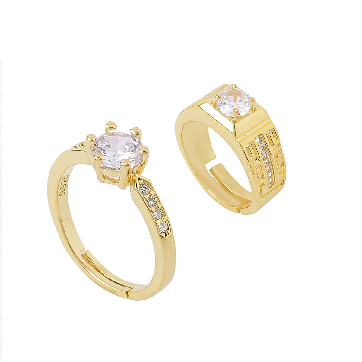 Yellow Chimes Rings for Women and Girls Silver Couple Rings | Valentine Ring Gold Plated Crystal Adjustable Couple Ring | Birthday Gifts For Women Valentine Gift for Girls (B0B8HKYLXT) Amazon Price History, Amazon Price Tracker