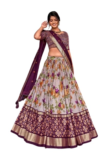 sarathybiz Woman's perfectly blended Tussar silk lehenga choli for festive season to charm your look-picture-6