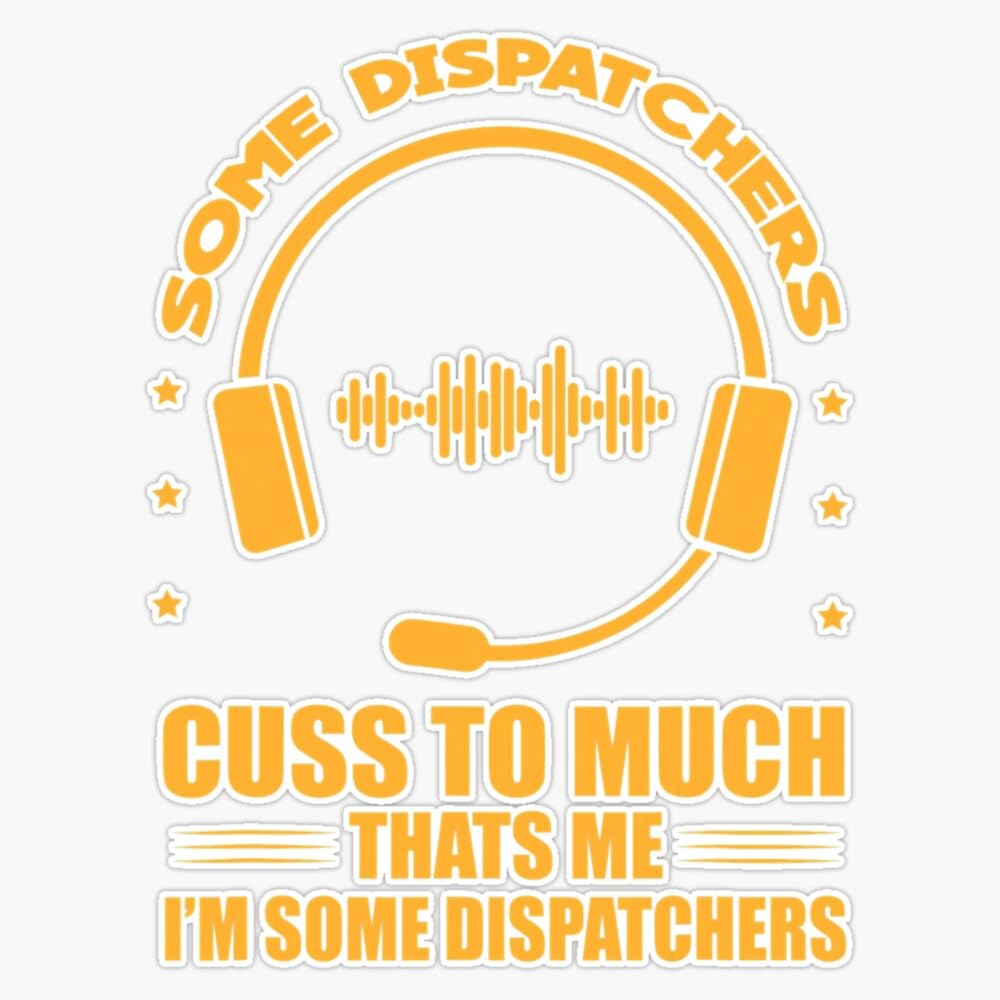 Generic Dispatcher - 911 Operator Thin Gold Yellow Line Dispatcher Window Bumper Sticker Decal 5""