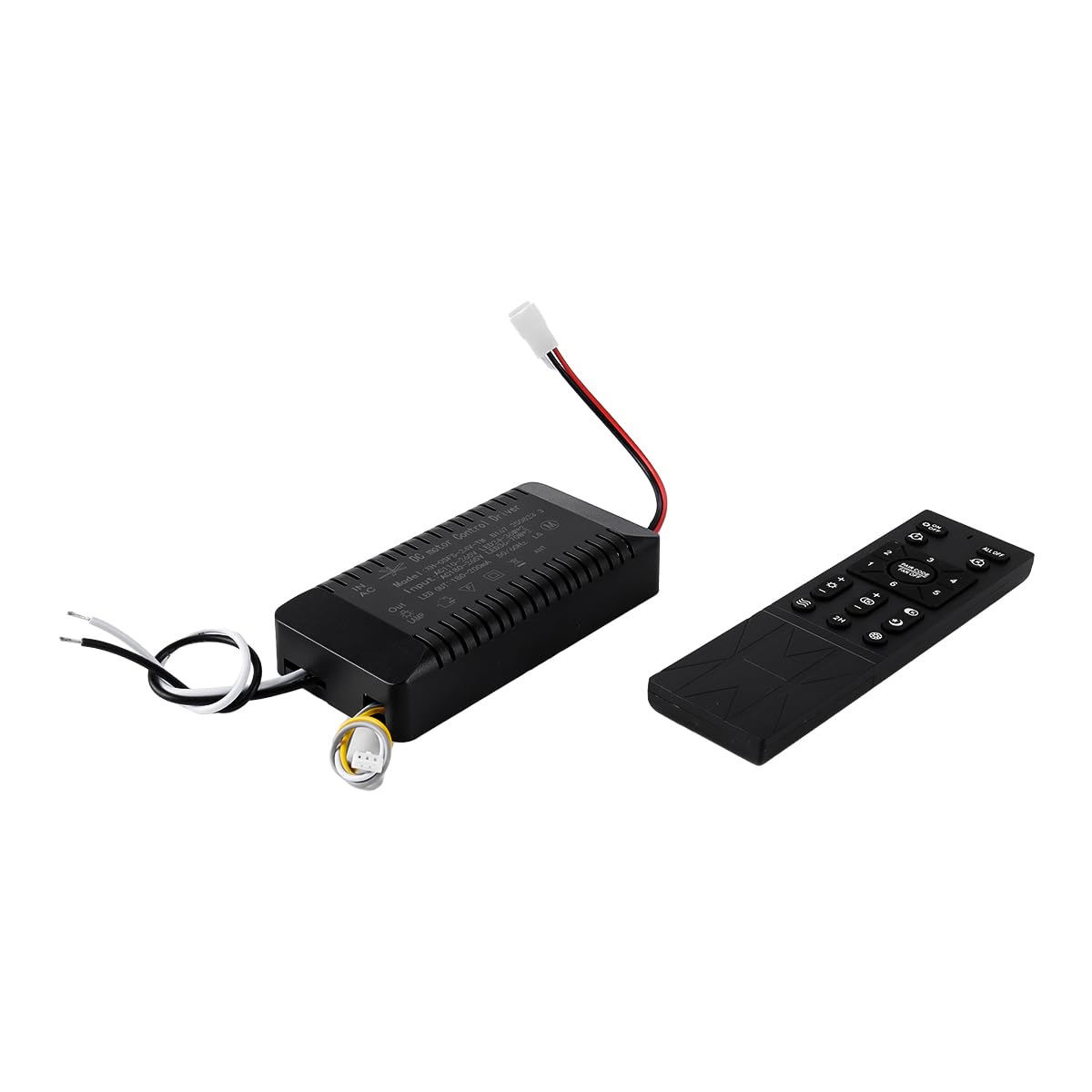 Ausi Kit di controllo remoto per ventilatore da soffitto, controller dimmerabile con impostazioni di frequenza variabili, funzione di monitoraggio della batteria