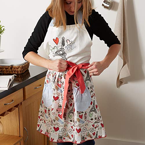 Dii I Love Paris Collection Kitchen, Apron, 29X35, Eiffel Tower #TOP1