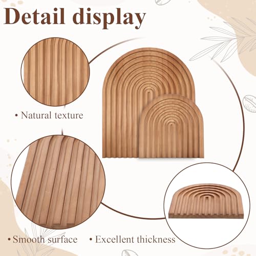 Set de 2 tablas de cortar decorativas de madera miniatura 3