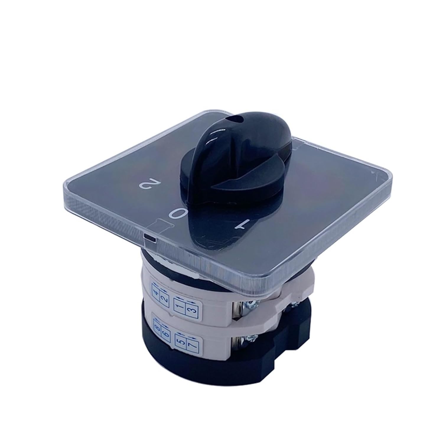 3 Position 50A 2 Pole 8 Terminals Changeover Rotary Cam Switch YMZ12-50/2 LW31 1Pcs