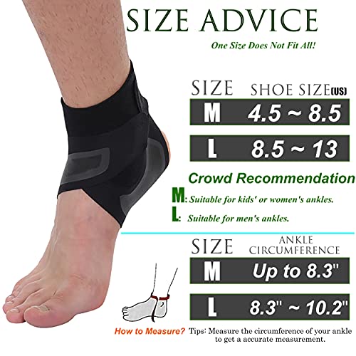Hirui Ankle Brace Ankle Support Ankle Wrap For Running, Arthritis, Pain Relief, Sprains, Sports Injuries, Recovery, Ultra-Thin Breathable Neoprene Ankle Compression Brace (Right Foot/Large) #TOP1