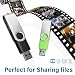 10 Stück USB Stick 512MB 2.0,WOOOLKEN Speicherstick Drehbar (10 Farben)