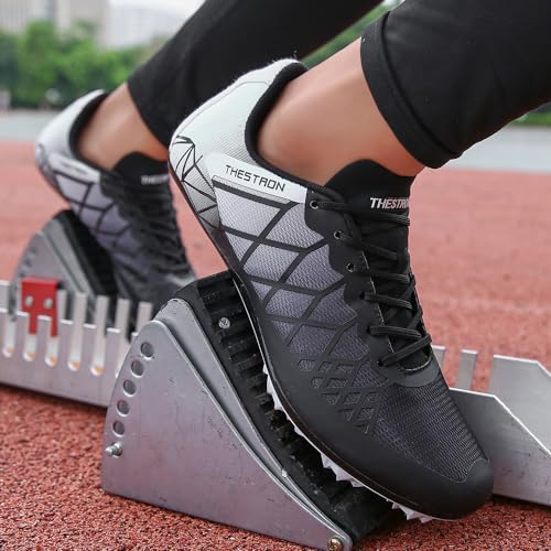Ifrich Mens Womens Boys Girls Spikes Athletics Racing Running Shoes Track and Field Sneaker - Thumbnail 6