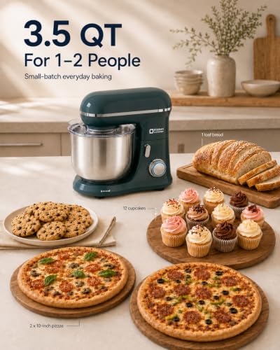 Image of Kitchen in the Box Stand Mixer, 3.5 QT Kitchen Electric Mixer for Baking