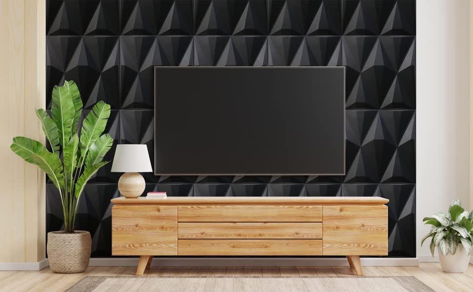 STICKGOO 12 PCS Olive Design 3D Wall Panels, 19.7" x 19.7", Peel and ...