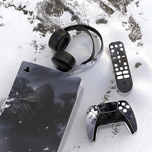 Image of PlayVital Shadow Assassin Full Set Skin Decal for ps5 Console Digital Edition, Sticker Vinyl Decal Cover for ps5 Controller & Charging Station & Headset & Media Remote