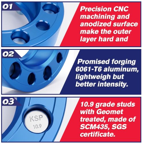 Image of KSP 1.5in Wheel Spacers for Tacoma 4Runner Cruiser Tundra with 6x5.5 PCD