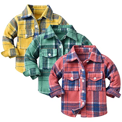 Boys Buffalo Shirt Flannel Plaid Jacket Toddler Button Down Lapel Plaid Shacket 2025 Y2K Western Shirts School Uniform