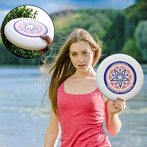 Qkydky Eurodisc 175g,Flying Ring,Professionelle Wurfscheibe,Wurfring mit Durchmesser,Wettkampf-Frisbee Funsport, Rainbow Wettkampfharte Wurfscheibe,Freizeitspieler und Profis Gleichermaßen (A)