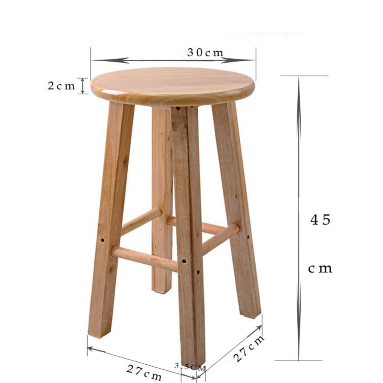 Amazon.co.jp: [Donahutt03] カウンタースツール 天然木 ハイスツール
