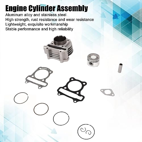 Conjunto do cilindro do motor, kit completo de cilindro de motocicleta de 50 mm à prova de ferrugem