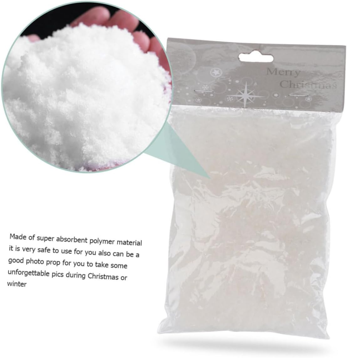 jojofuny 3pcs Artificial Snow Decoration of Simulation Snowflakes for Christmas Decor Realistic Fake Snow for Holiday Photography and Wonderland Displays