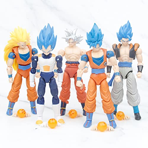 6.7Inch Goku Action Figures-5 Pcs Dbz Theme Toy, Dragon Ball Figures Movie Version Dragon Ball Action Figures With Multiple Accessories Dragon Ball Z Toys… #TOP1