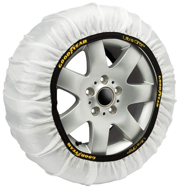 Goodyear Lot de 2 chaînes à neige en tissu pour voiture, ultra adhérence, taille XL, spécifique...