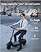 OKAI | Ceetle Pro | Electric Scooter with Seat | Up to 35 Miles Range | 15.5MPH | Stylish Moped Scooter | 10 inch Vacuum Tires | Black | UL 2272 Certified