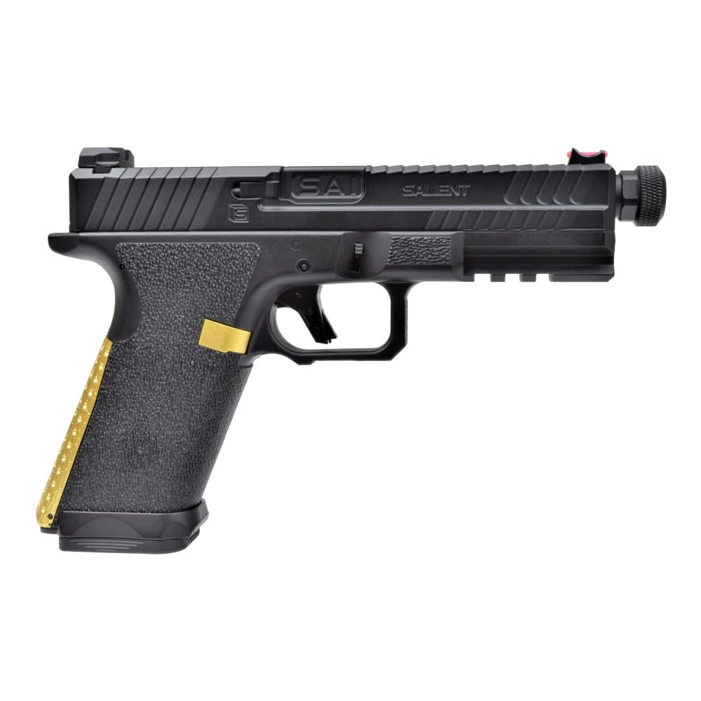 Cyma CM135 SAI Advanced AEP Airsoft Pistole Komplettset Schwarz Gold <0,5 Joule Softair elektrisch inkl. Akku und Ladegerät
