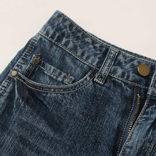 Jean stretch à jambes larges confortable avec poches profondes