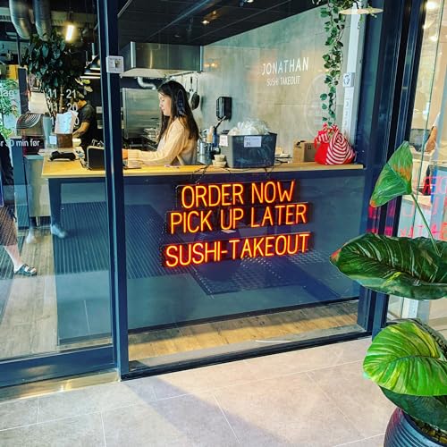 Image of SpellBrite KABOBS Sign | Restaurant-Related Sign with Neon Look, White LED Light | 24.7 inch x 6.3 inch