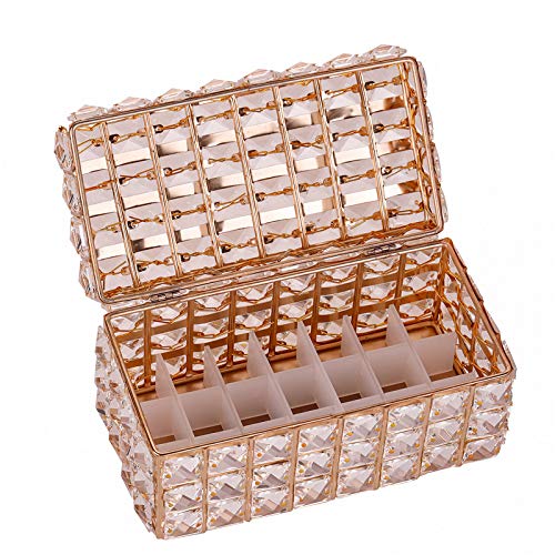 HUFFA Lápiz Labial Caja de Cristal Cosméticos de Escritorio for el hogar Contenedor de Brillo de Labios Estuche de Almacenamiento con Cubierta