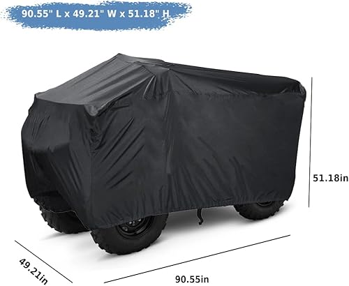Miniatura 3 de YONQIFON Cubierta ATV para 4 ruedas ATV cubre 600D resistente e impermeable, cubierta Quad para todo tipo de clima, grande para CFMOTO Cforce,