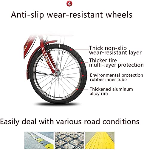 Swaaza Adult Tricycle - Cruiser Shopping Three Wheel Bike Tricycle For Elderly Adults 3 Wheel Bikes 20 Inch 1 Speed Adult Trikes Bicycles With Large Basket For Recreation Shopping Exercise City Bike #TOP5