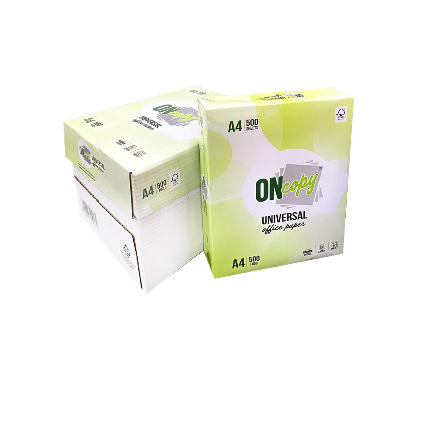 Universal – Carta A4 75gsm – 25 Risme da 500 Fogli (Totale 12.500 Fogli) – Carta Bianca Multiuso per Stampanti Inkjet, Laser e Fotocopiatrici